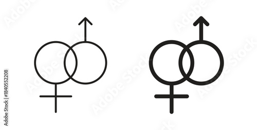 Unisex icon concept set. Simple icon collection