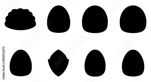 Silhouette of berries: raspberry and blackberry collection