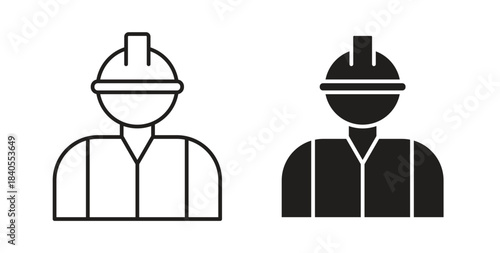 Worker icon concept set. Simple icon collection