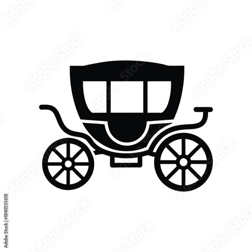 A carriage silhouette vector art illustration