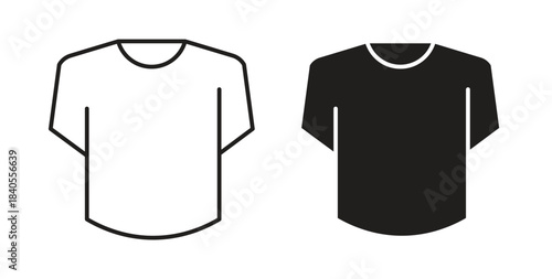 Shirt icon with glyph and line. black vector icons for Web UI