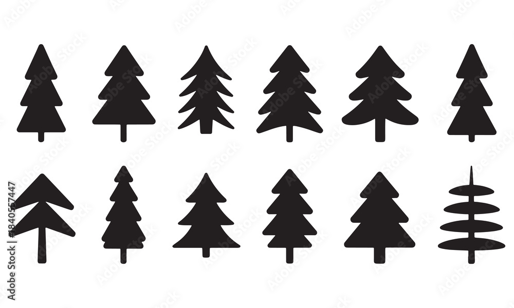 Obraz premium set of forest trees