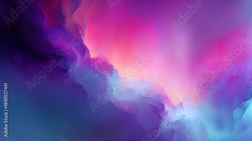Abstract cosmic cloud formation vibrant gradient colors creating an ethereal background, depicting a dreamlike atmosphere glowing light and flowing textures wallpaper animated TV computer screensaver
