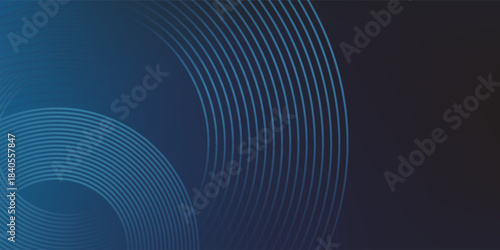 Abstract Digital Circles of Particles with Noise. Futuristic Circular Sound Wave. Big Data Visualization. 3D Virtual Space VR Cyberspace. Crypto Currency Concept. Vector Illustration