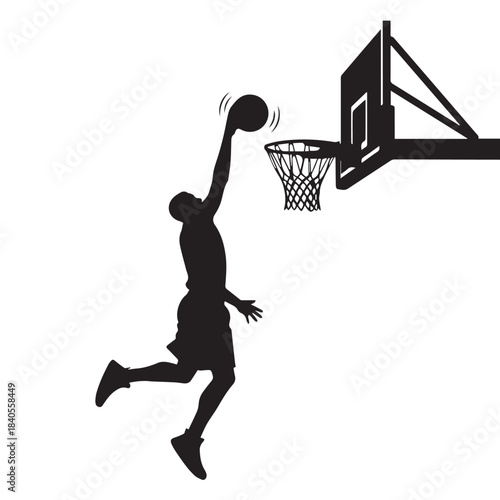 Basketball Dunk Silhouette