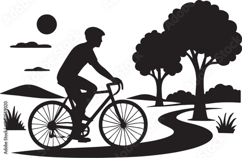 Young boy and young girl cycling on the street সাইকেল 