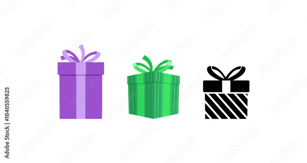 Fototapeta premium Colorful gift boxes with bows, perfect for celebrations and special occasions