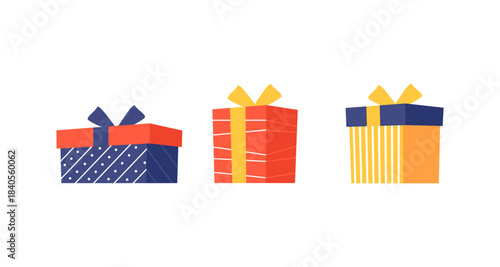 Colorful gift boxes illustration for holidays, celebrations, and special occasions
