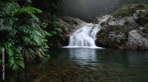 Fototapeta Naklejka Na Ścianę i Meble -  Waterfall in the forest.