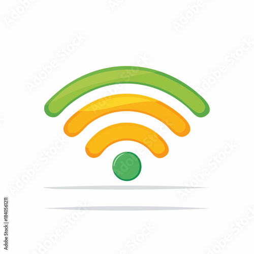 Vibrant Wi-Fi Icon Vector Illustration Connectivity Signal Internet Symbol