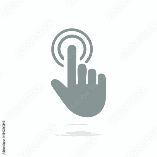 Finger Tap Symbol Hand Touching Icon User Interface Element Design