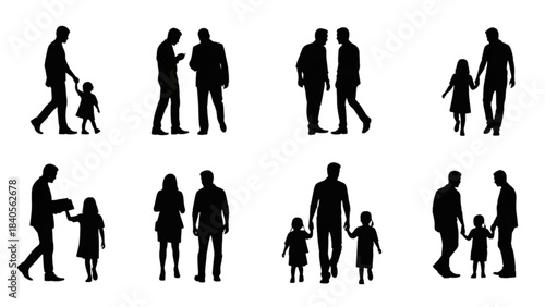 A set of human figure poses, an auto cad drawing for architectural visualization.