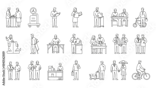 Versatile Auto Cad Drawing of People for Architectural Plans and Layouts