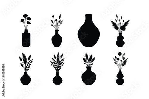 Ceramic Dried Flower Vase Silhouette Set