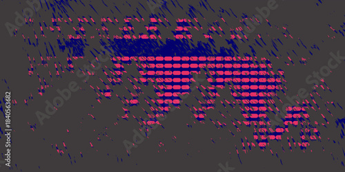 Orange and blue urban grunge background with a dry rough texture and halftone pattern. Hand-drawn punk retro vector banner. Textured overlay stamp with a modern vintage grunge style.