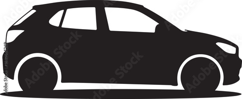 black car isolated on white