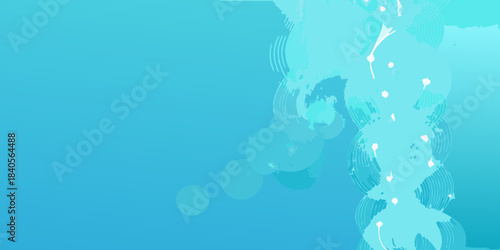Abstract turquoise background with bokeh and blurred shapes a calming visual