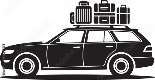 black and white retro car