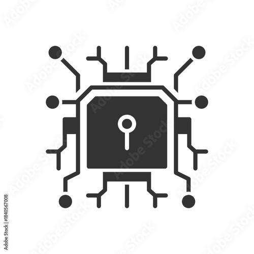 Data Security Icon - Lock Technology Icon