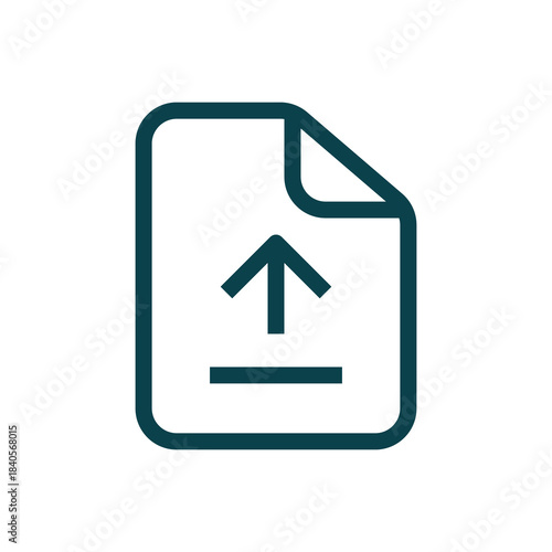 Dark teal document icon with an upload arrow and line on white file isolated on a transparent background Free Download Dark teal document icon with an upload arrow and line on white file isolated on a transparent background - GFXLoad