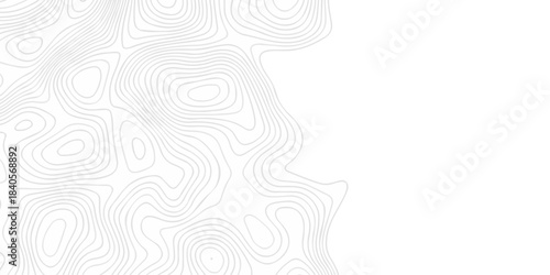 Modern abstract area wire location discovery vector topo map design. White paper background with topographic world grid wave Topographic map geographic line texture.