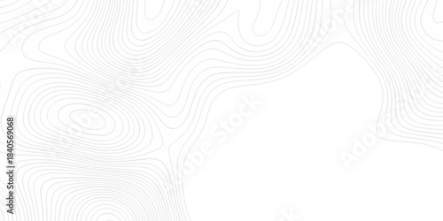 Modern topography area wire location discovery vector topo map design. White background with topographic world grid wave Topographic map geographic line texture.	