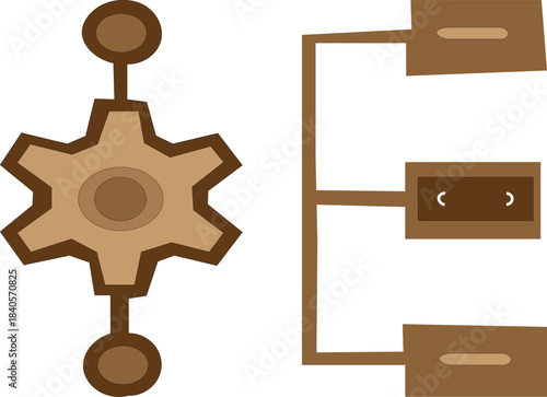 Workflow Automation Line Icon