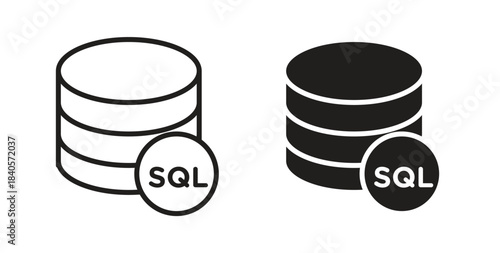 SQL icon for web and app. vector illustration eps