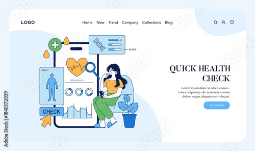 Digital Health Check Concept with Mobile Integration
