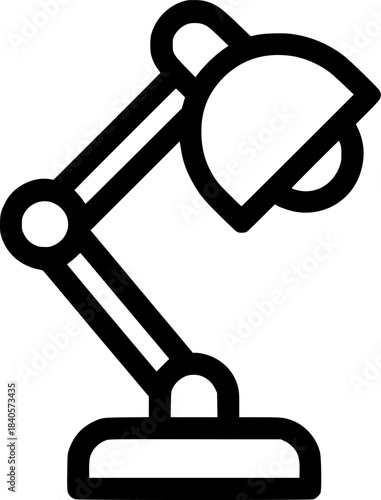 desk lamp isolated icon sign, symbol, vector, art