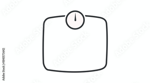 Minimalist black and white vector illustration of a medical scale. Ideal for healthcare, hospitals, clinics, nutrition, fitness, and wellness projects. Clean and professional design, perfect for digit