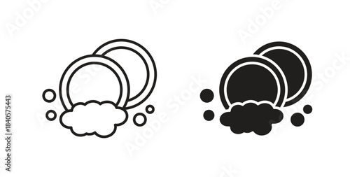 Washing dishes icon for web and app. vector illustration eps