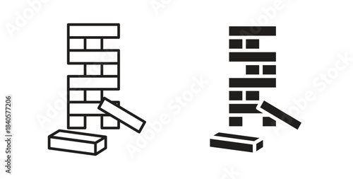 Wooden block icon for web and app. vector illustration eps