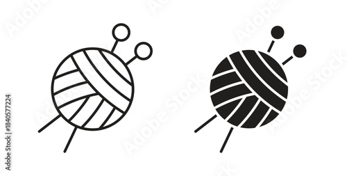 Wool ball icon for web and app. vector illustration eps