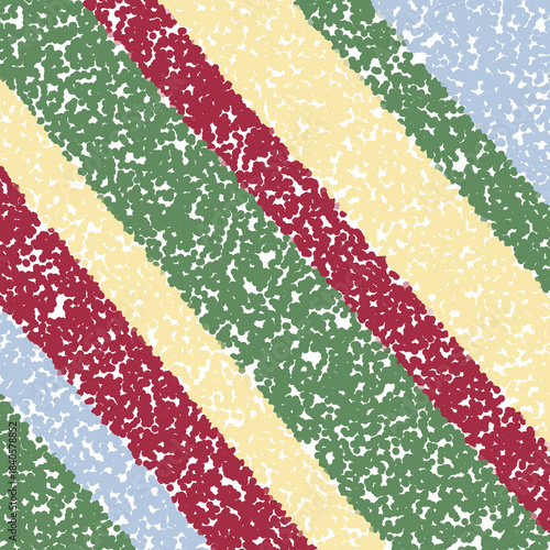Snowy Diagonal Stripes Winter Pattern.