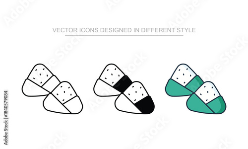 Rice Dumpling vector icon stock isolated on white sheet