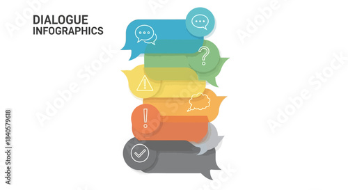 Dialogue Infographics with Speech Bubbles and Icons.
