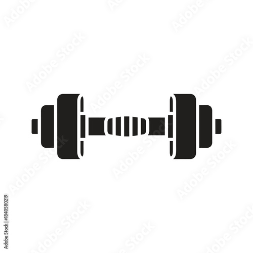 dumbbell icon glyph solid vector fitness gym exercise strength workout body building active lifestyle training