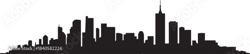 Manila cityscape skyline city panorama vector. design Vector black silhouette