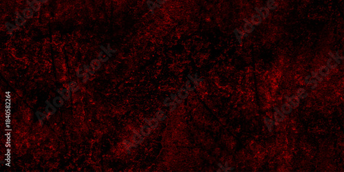 Abstract dark red grunge background with scratches and cracks wall. empty concrete dark wall background texture. red stucco wall background texture. red and black marble stone texture.