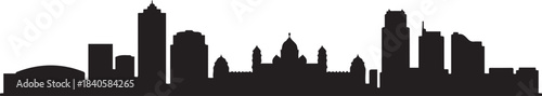 Bengaluru skyline vector. design Vector black silhouette