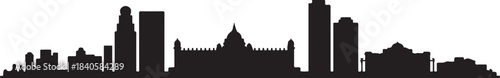 Bengaluru skyline vector. design Vector black silhouette