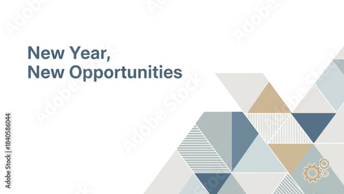 New year new opportunities geometric abstract background design