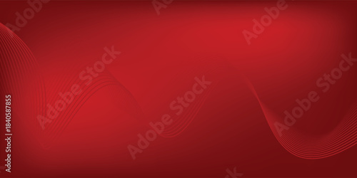 Abstract red gradient background, light and shadow on the backdrop with dimensions, hot tone wall with intense color, horizontal wallpaper.