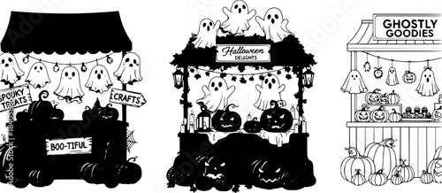 ghost sillouetts hallowen 