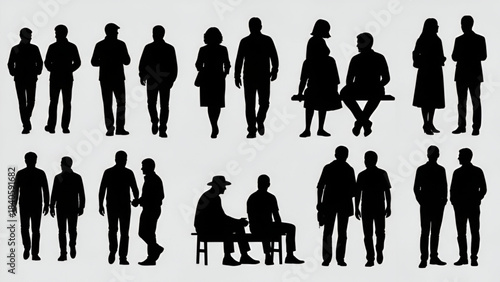 People Silhouettes for Urban Planning Models | Vector Design