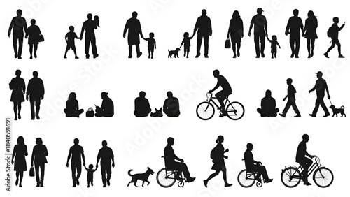 Vector Silhouettes of People for Architecture and Urbanism