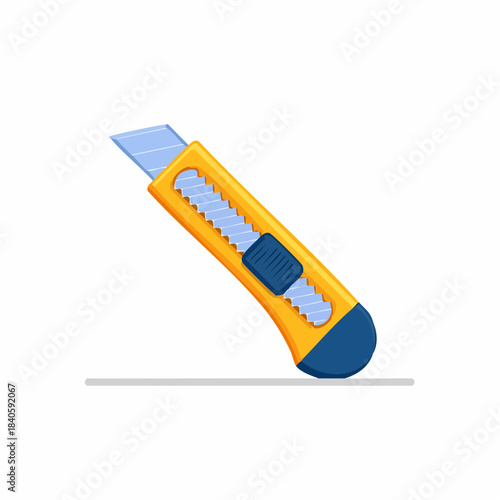 Yellow Utility Knife: Sharp Blade, Box Cutter, Craft Tool, Cutting and Office Supplies