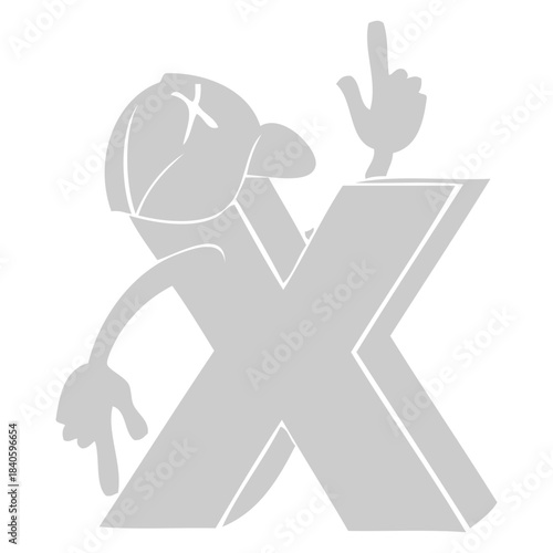Cool Letter X Character