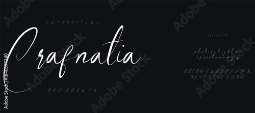 Crafnatia is an elegant, artistic font with sophisticated detailing.